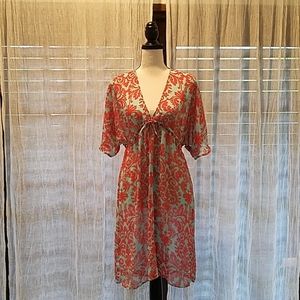 Tommy Bahama Tunic Coral & Teal